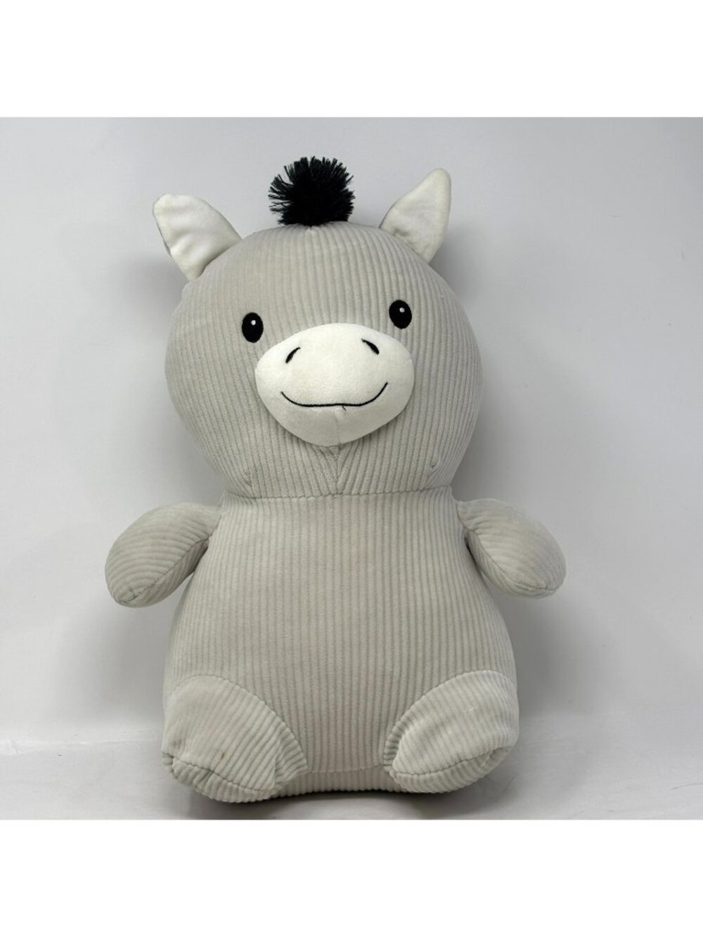 GREENBRIER Gray Corduroy Donkey Plush